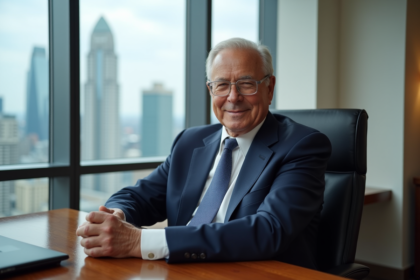 Homme d affaires en costume dans un bureau moderne